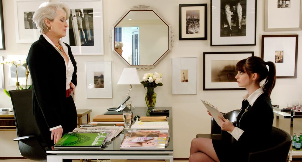 Meryl Streep as Miranda Priestly opposite Anne Hathaway’s Andy Sachs in the first film. Photo: WireImage