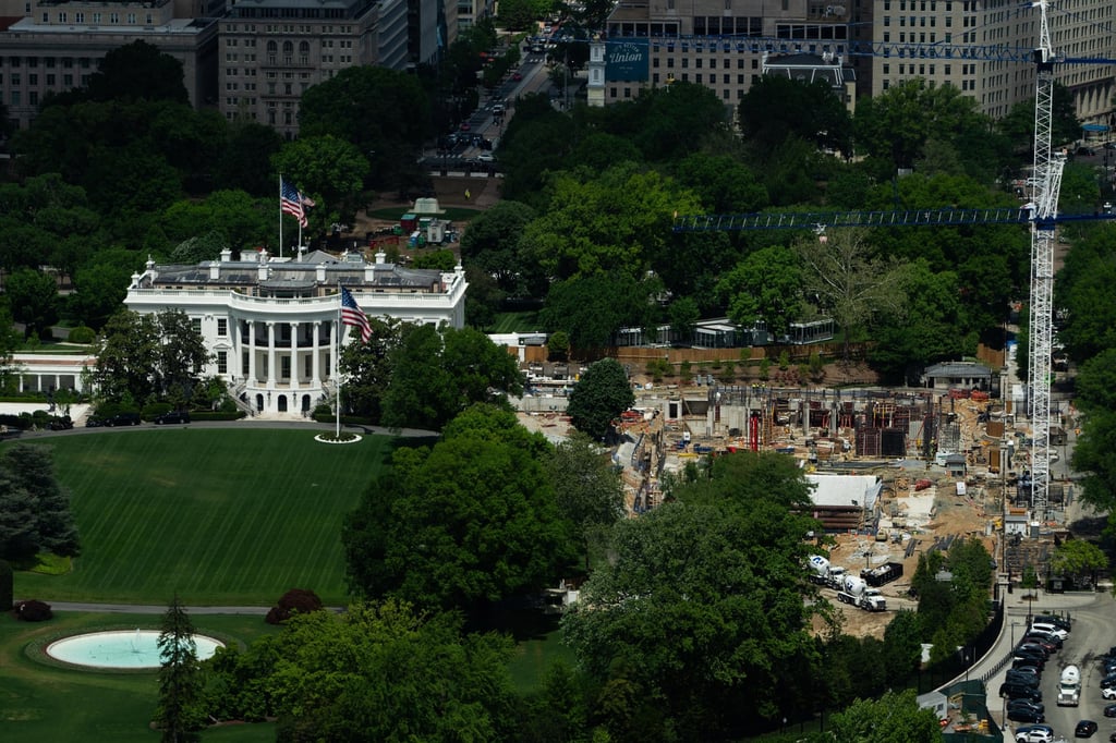 Construction on the new White House ballroom. Photo: AP