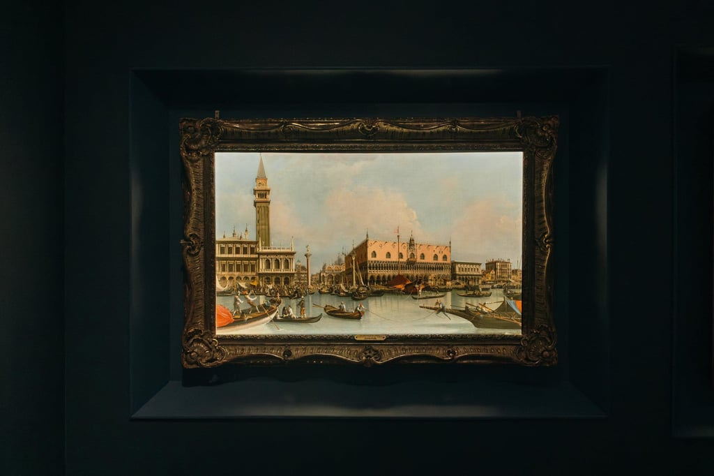 Canaletto’s The Molo, Venice, from the Bacino di San Marco from the Bacino di San Marco (c. 1733–1734). Photo: Fotostudio Rapuzzi
