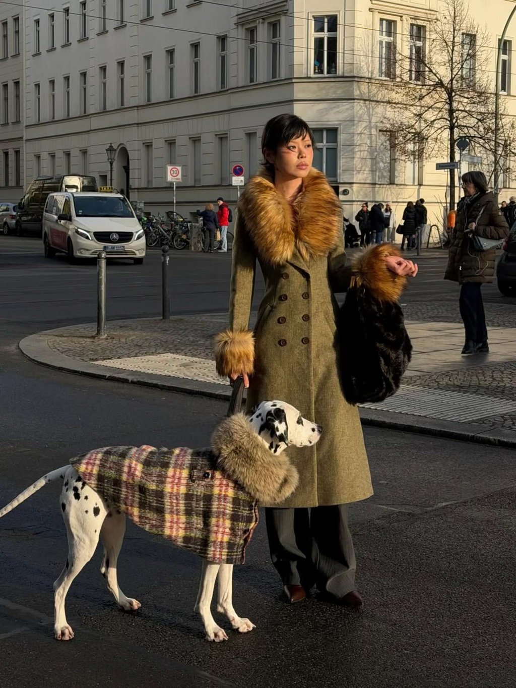 Nikon the Dalmatian and her influencer human Jing Yu. Photo: @yuki_injo/Instagram