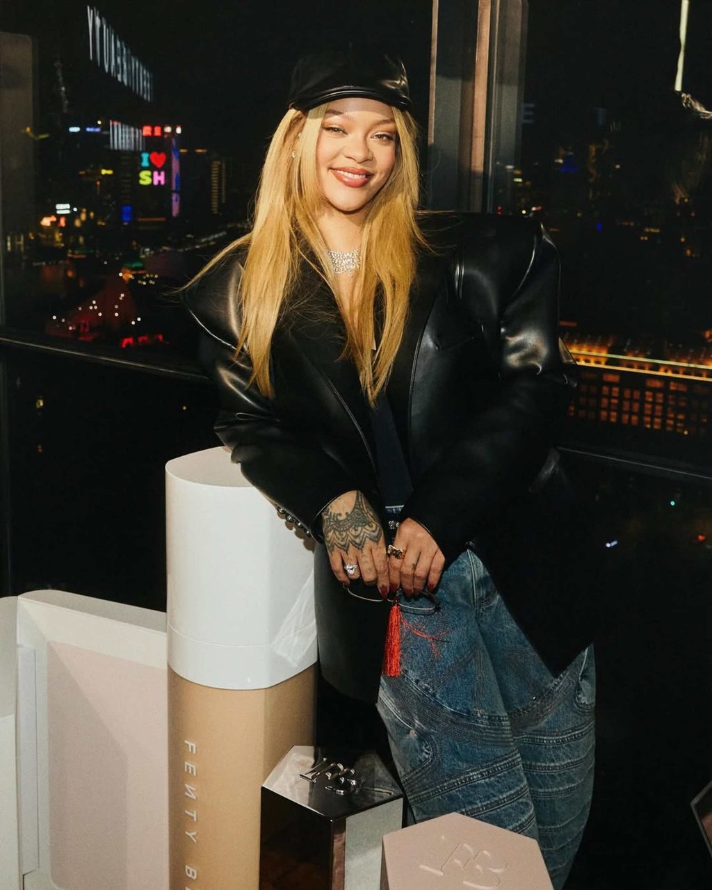 Rihanna in Mark Gong while in Shanghai, as posted to the brand’s Instagram in May 2024. Photo: @markgong_official/Instagram