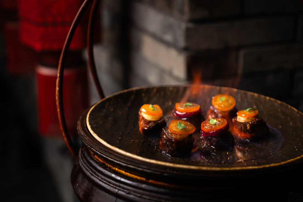 Flaming Wagyu beef char siu. Photo: Hutong