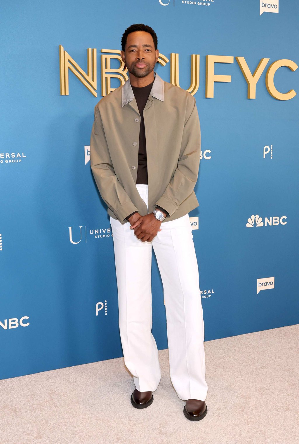 Jay Ellis at the NBCUniversal Emmy Luncheon in Beverly Hills, on April 22. Photo: Getty Images via AFP