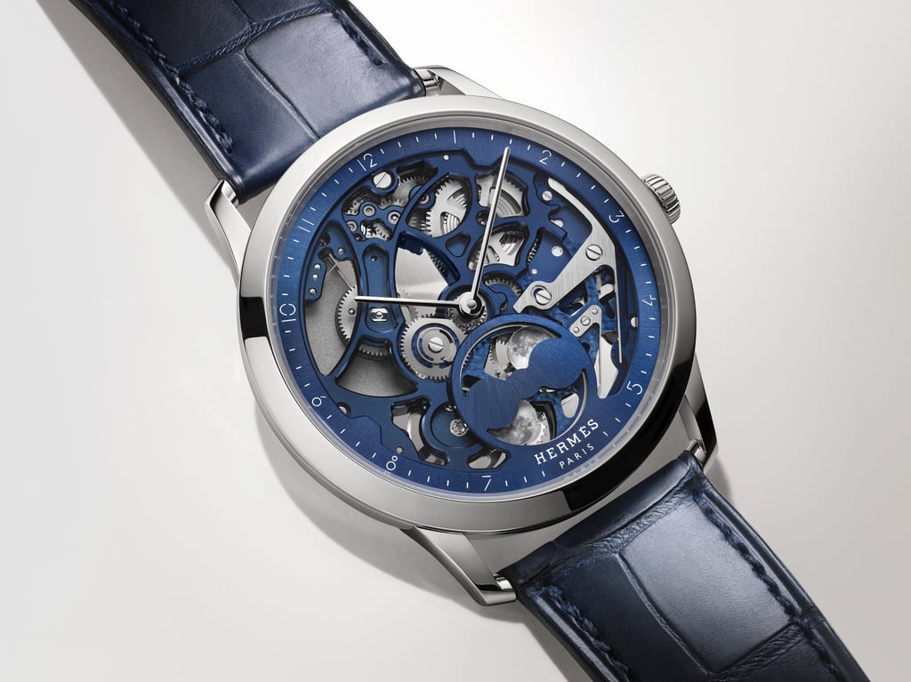 Slim d’Hermès Squelette Lune explores the passage of time through lunar cycles. Photo: Handout