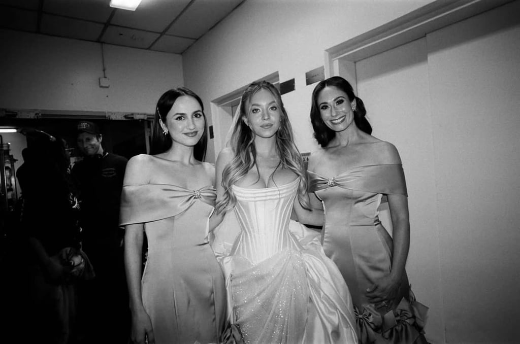 Jessica Blair Herman (right) in a behind-the-scenes photo on the Euphoria set. Photo: @jessicablairherman/Instagram