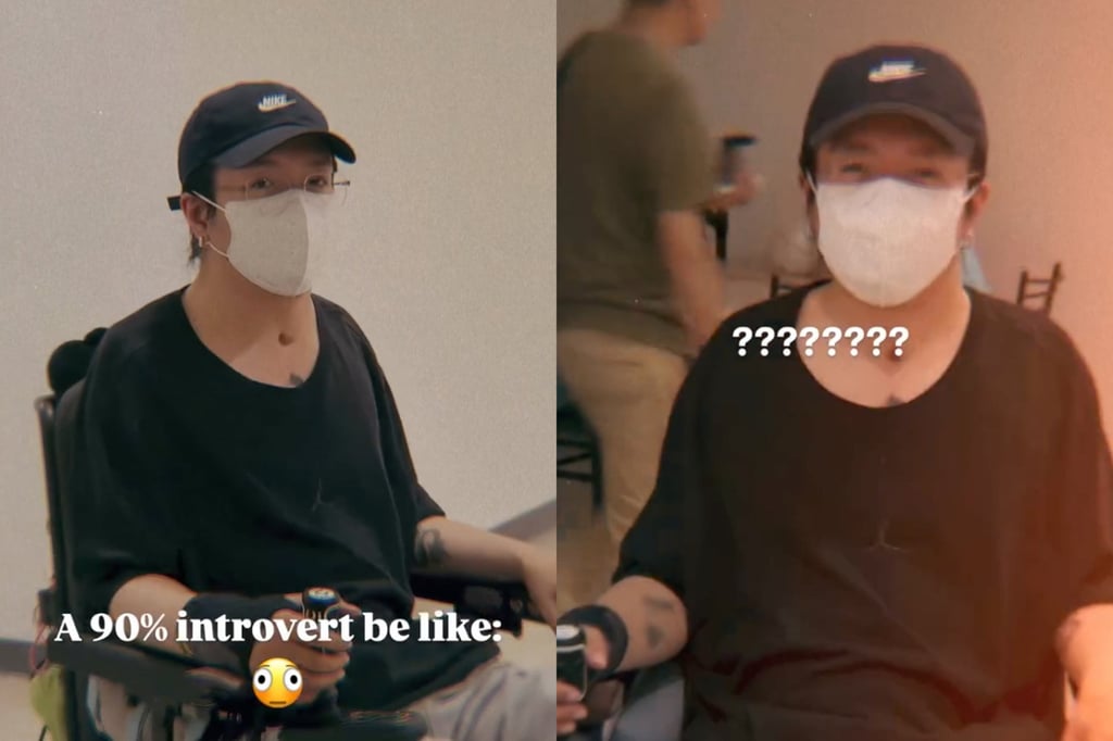 Dancer Mo Li shared a video of him operating an electric wheelchair. Photo: Instagram/momo.lky