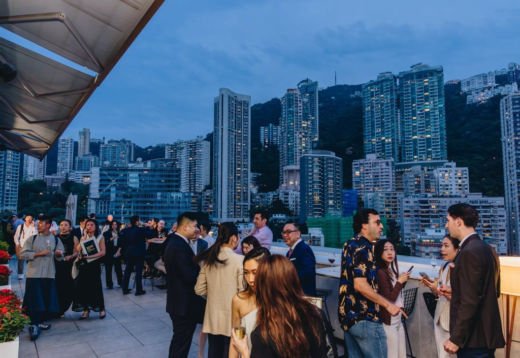 Guests mingled on Popinjays’ sprawling terrace. Photo: Jocelyn Tam