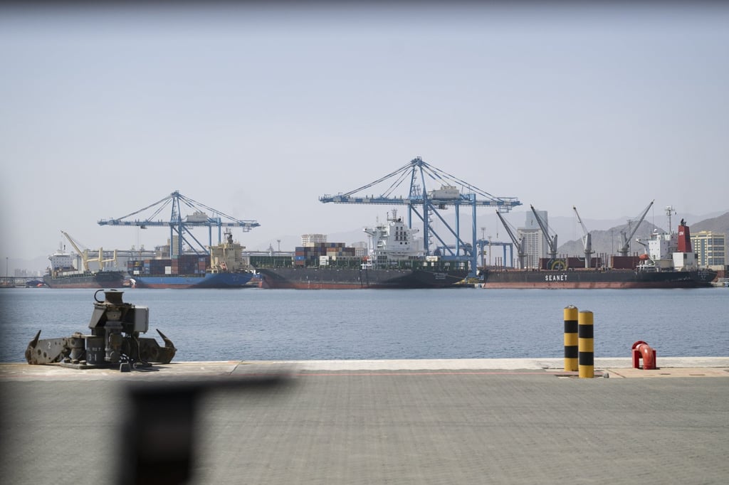 The port of Fujairah in the United Arab Emirates on April 17. Photo: EPA/The UAE Presidential Court