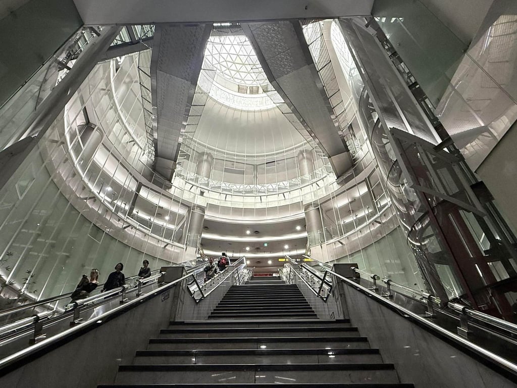 The station’s central atrium is topped by a 21-metre-diameter glass dome at street level. Photo: The Korea Times
