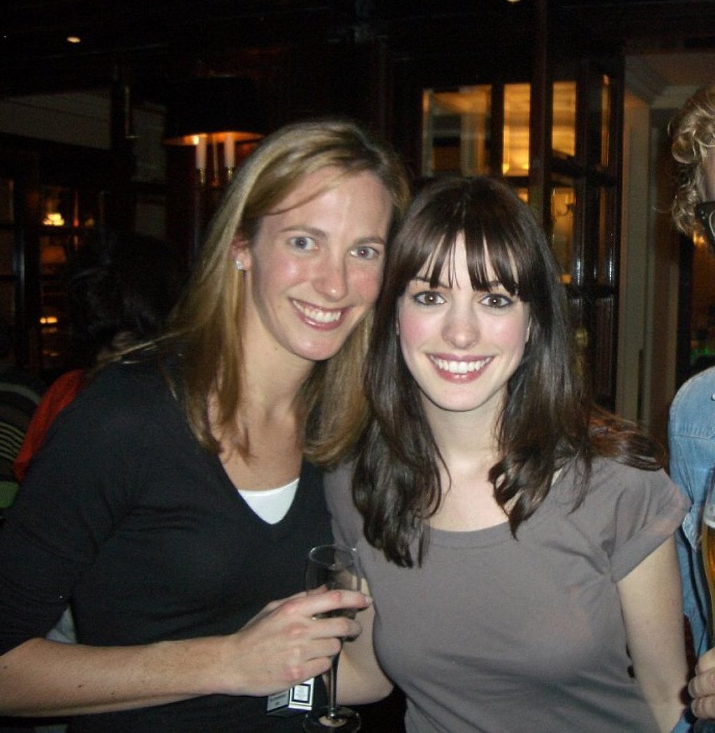 Lauren Weisberger and Anne Hathaway in Paris, during the filming of The Devil Wears Prada in 2005. Photo: @laurenweisberger/Instagram