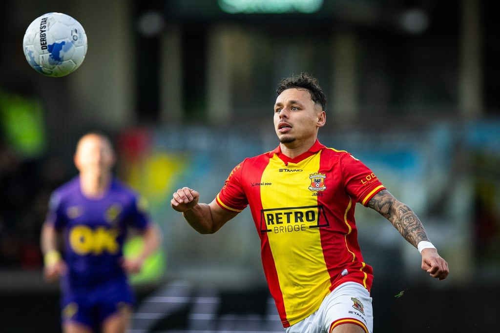 Dean James played in Go Ahead Eagles’ 6-0 win over NAC Breda in March. Photo: Getty Images