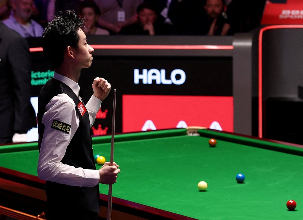 Wu Yize celebrates after winning the World Snooker Championship, Photo: Reuters
