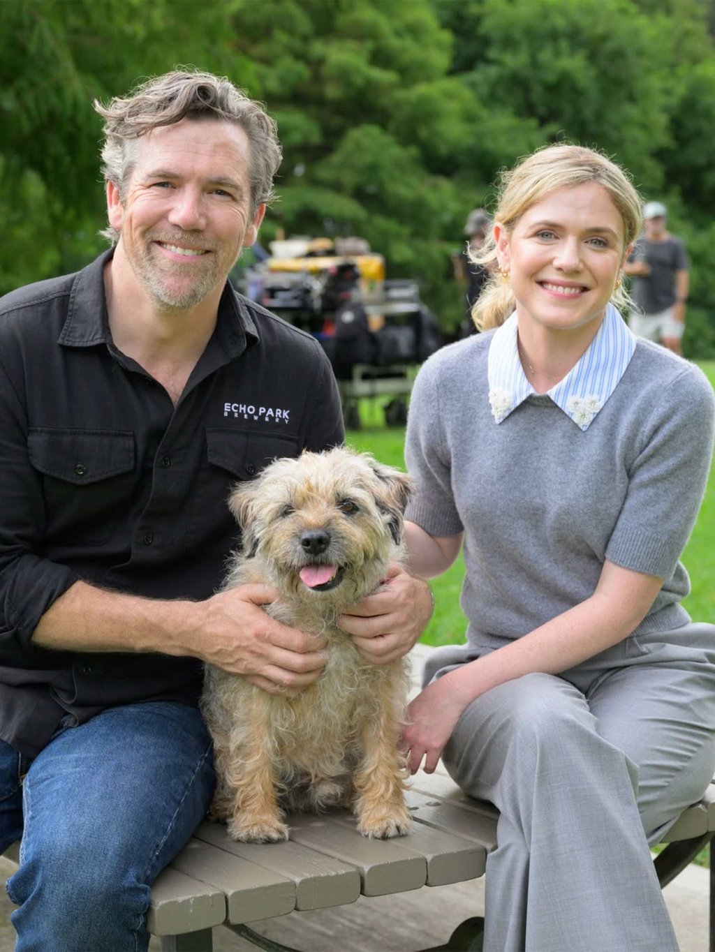 Patrick Brammall and his wife Harriet Dyer on Colin From Accounts. Photo: @patrickbrammall/Instagram
