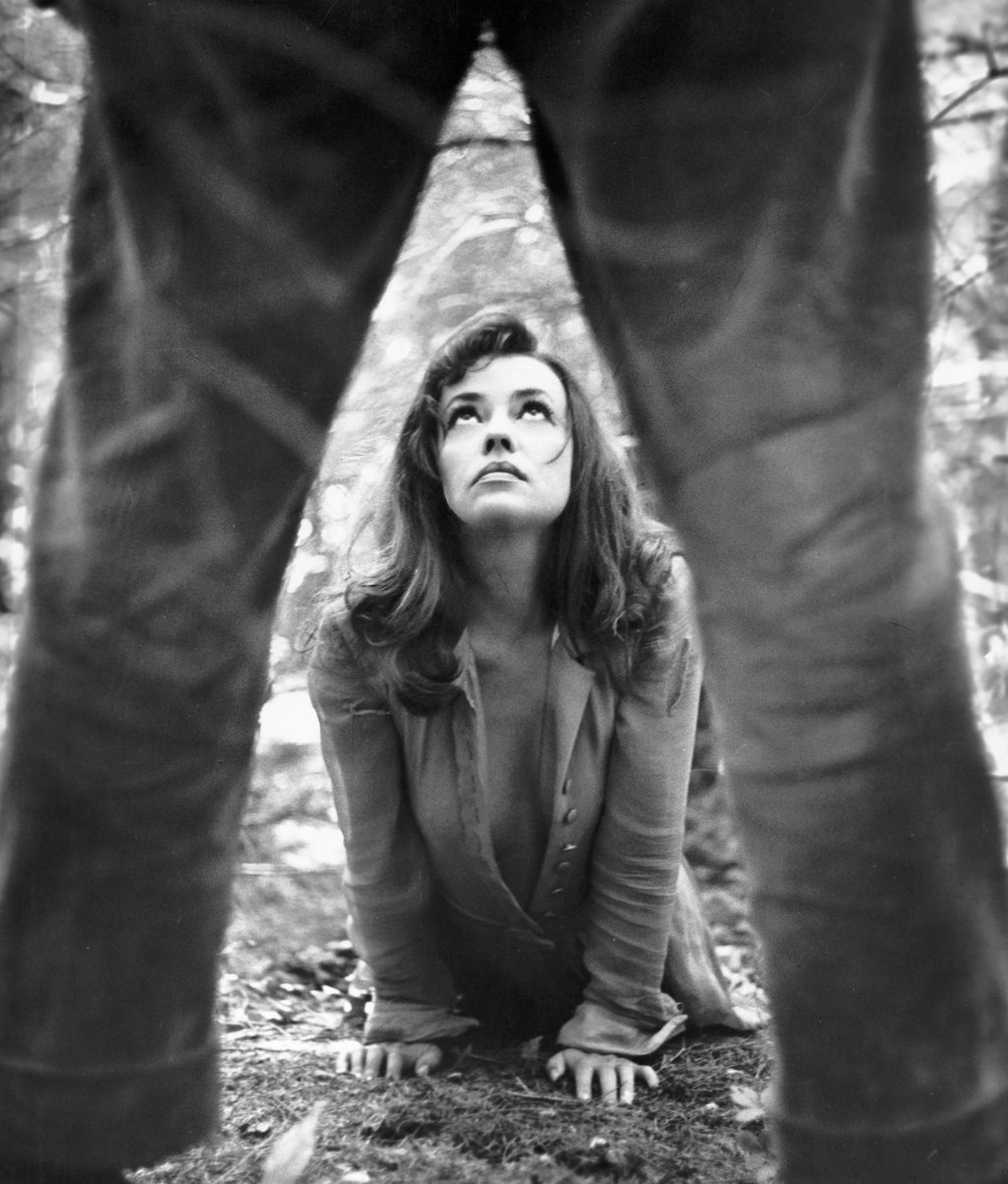 In Mademoiselle (1966), co-written by Duras, Jeanne Moreau (pictured) delivers a chilling performance as a village teacher whose stifling boredom manifests as dangerous, fiery sociopathy.