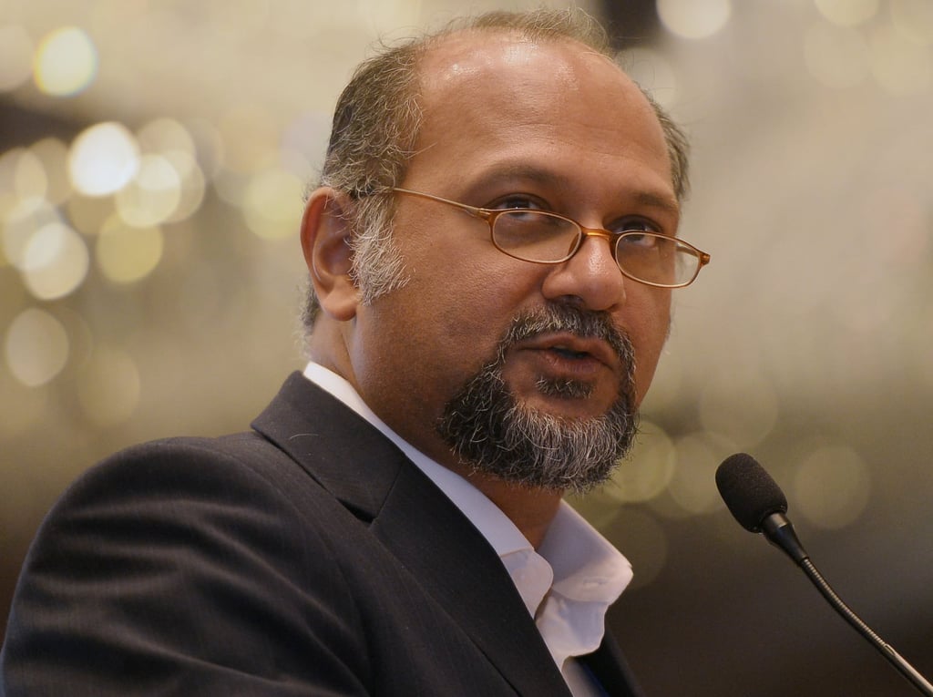 Digital minister Gobind Singh Deo speaks during a meeting at the Grand Hyatt Hotel.