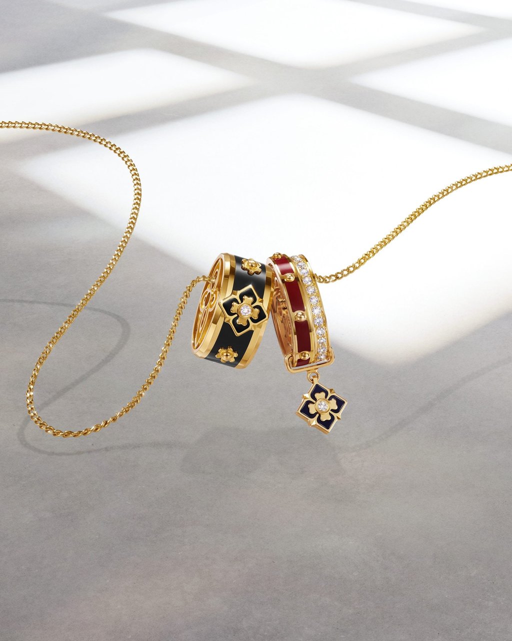 Central to the Chow Tai Fook Dawn collection is the Baoxiang flower motif. Photo: Handout