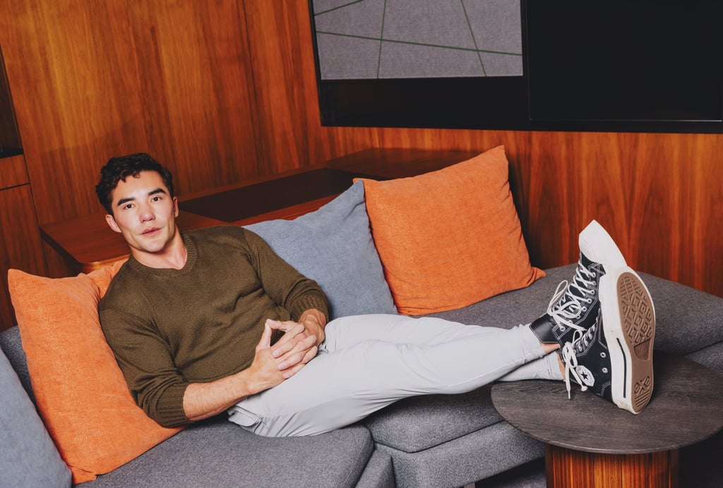 Ludi Lin shares qualities in common with his Mortal Kombat character, including a background in martial arts – but their personalities is where the similarities stop. Sweater: Tod’s, trousers, sneakers: Lin’s own. Photo: Jocelyn Tam