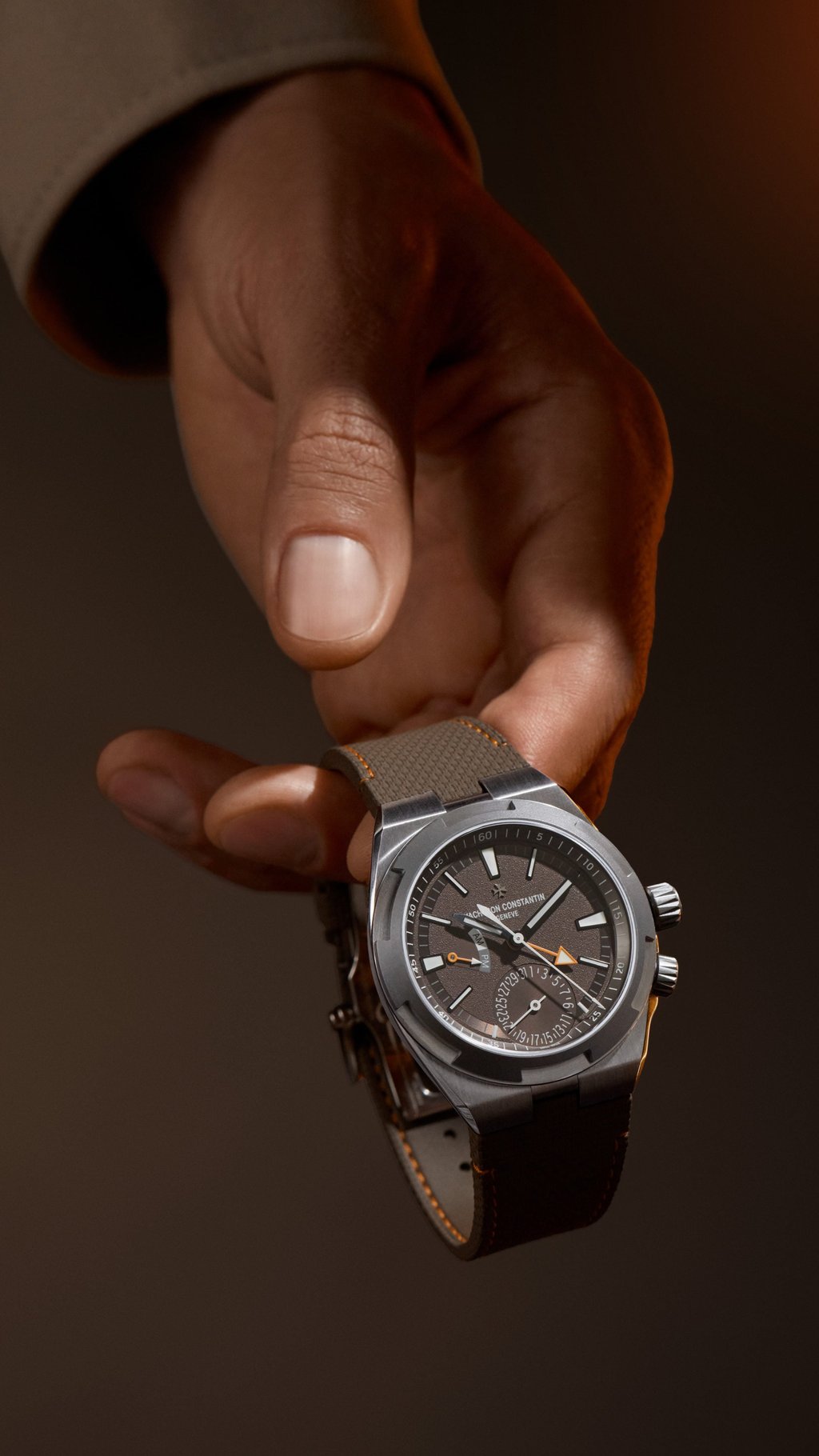 Each Vacheron Constantin Overseas Dual Time Cardinal Points comes with a matching rubber strap. Photo: Handout