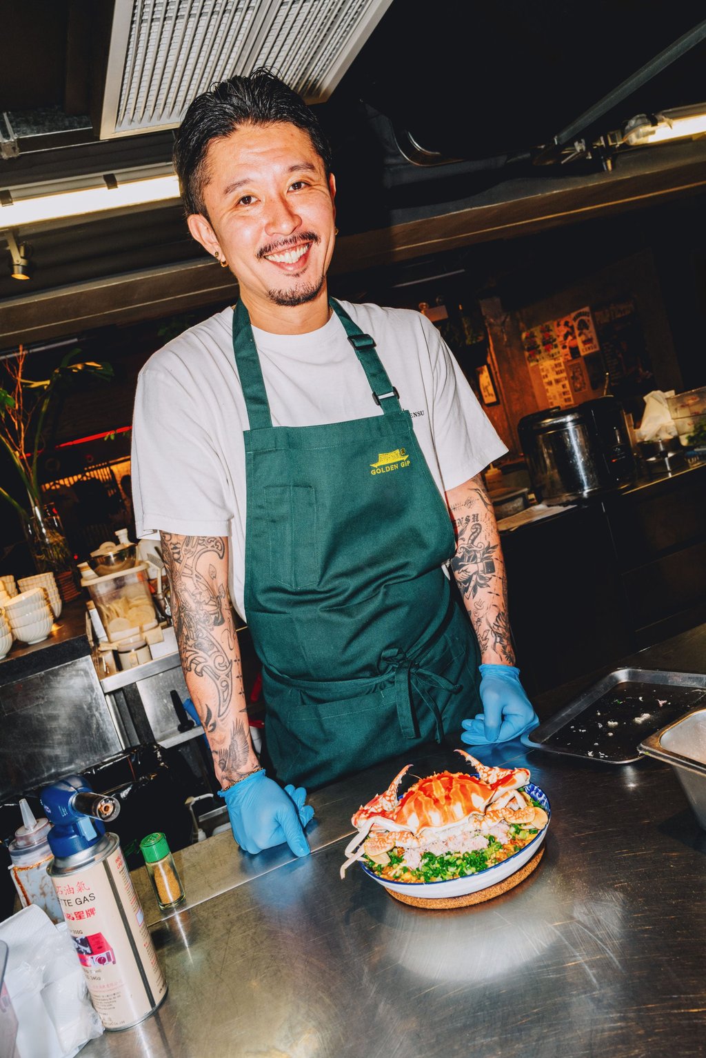 Chef Shun Sato is serious about his cooking but enjoys adding a little humour too. Photo: Jocelyn Tam Chef Shun Sato is serious about his cooking but enjoys adding a little humour too. Photo: Jocelyn Tam