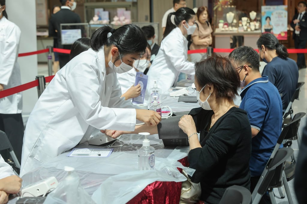 Periodic blood pressure tests such as these are likely to become a thing of the past as AI-driven wearable devices that monitor a person’s health continuously become ever more sophisticated. Photo: Edmond So