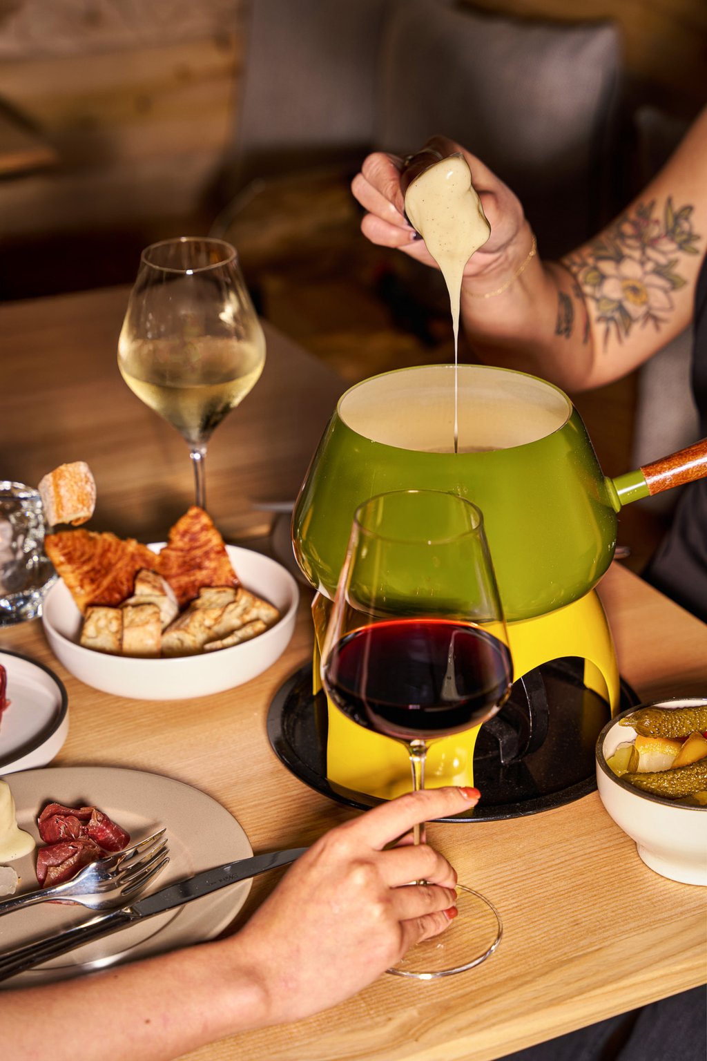 Classic fondue at Stübli. Photo: courtesy Stübli