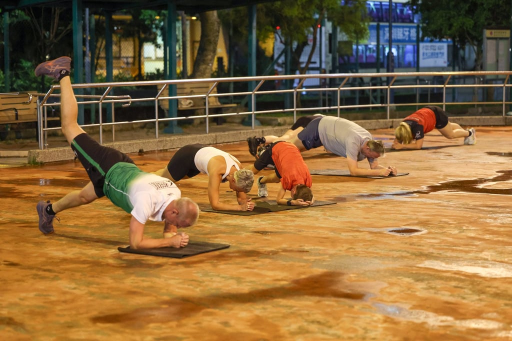 People take part in one of Ayonote’s training sessions at the Wai Man Road Playground in Sai Kung. Photo: Edmond So People take part in one of Ayonote’s training sessions at the Wai Man Road Playground in Sai Kung. Photo: Edmond So