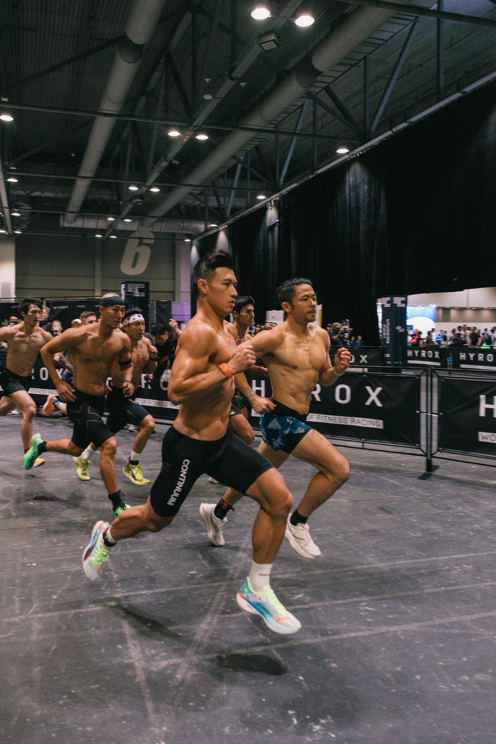 Johnny Tieu embarking on the running segment during a Hyrox race. Photo: Handout