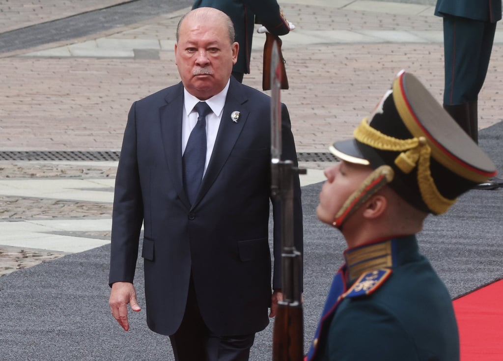 Malaysian King Sultan Ibrahim Iskandar arrives to attend Victory Day celebrations, marking the 81st anniversary of the end of World War II, at the Kremlin in Moscow, Russia, on Saturday. Photo: EPA