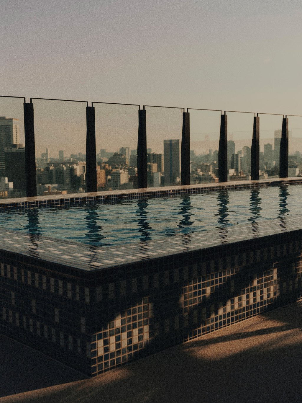 The rooftop pool is heated during Tokyo’s colder months. Photo: Handout