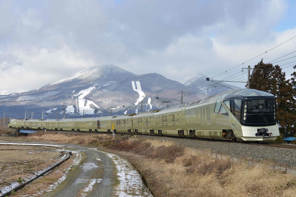 A luxury sleeper train passes through Japan’s Fukushima prefecture. Photo: AFP A luxury sleeper train passes through Japan’s Fukushima prefecture. Photo: AFP