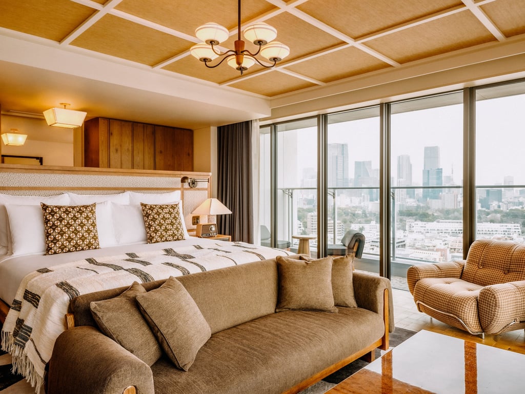 Bedrooms come with balconies overlooking the city’s skyline. Photo: Handout