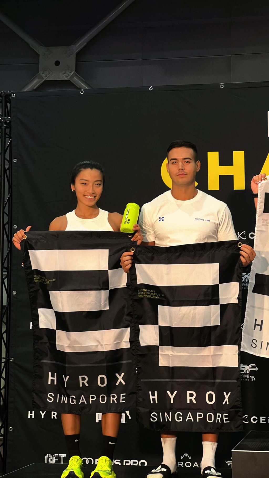 Queenie Azabeth (left) and Nick Brown find that training and competing together makes for quality time. Photo: Handout