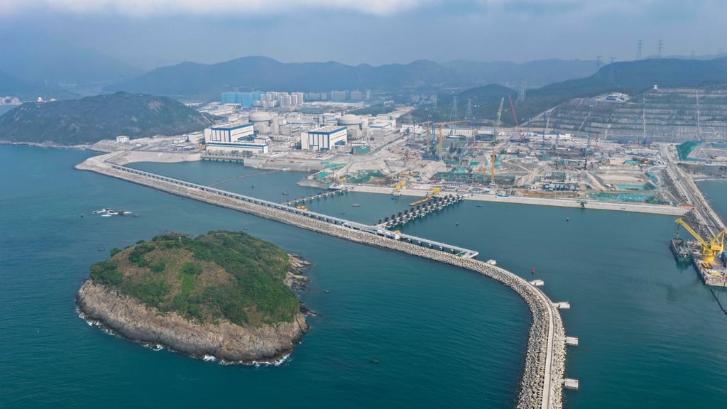 An aerial drone photo shows a view of China General Nuclear Power Group’s Taipingling nuclear power project in Huizhou, Guangdong province, last month. Photo: Xinhua