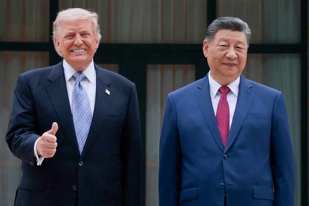 Chinese President Xi Jinping and US President Donald Trump at Zhongnanhai on Friday. Photo: Xinhua Chinese President Xi Jinping and US President Donald Trump at Zhongnanhai on Friday. Photo: Xinhua