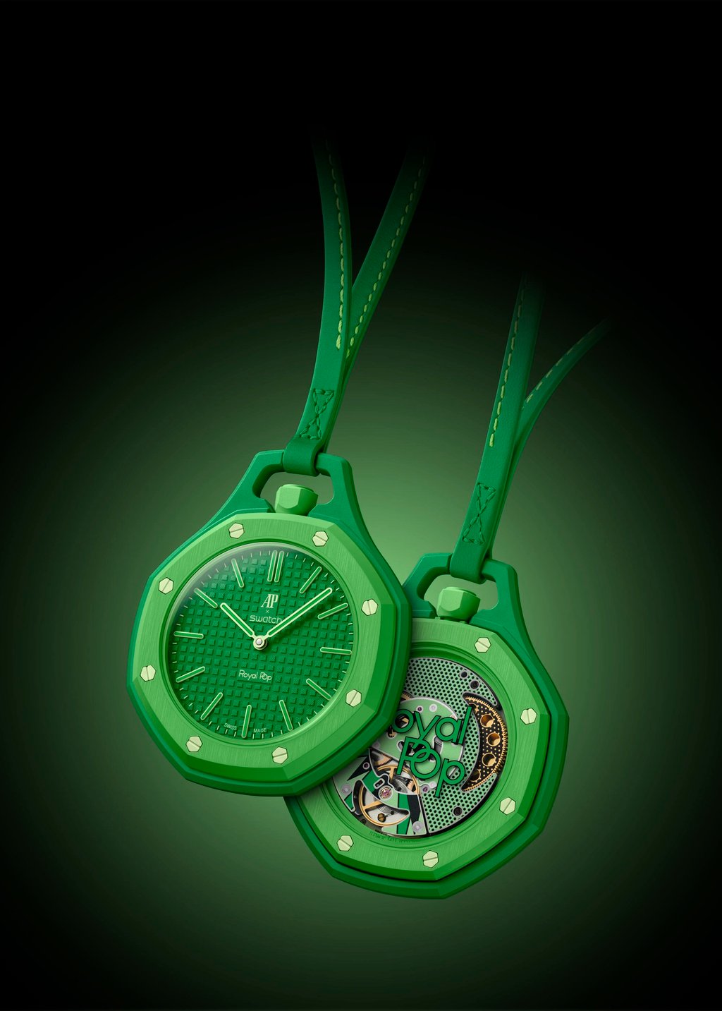 Royal Pop pocket watches in Green Eight. Photo: Handout