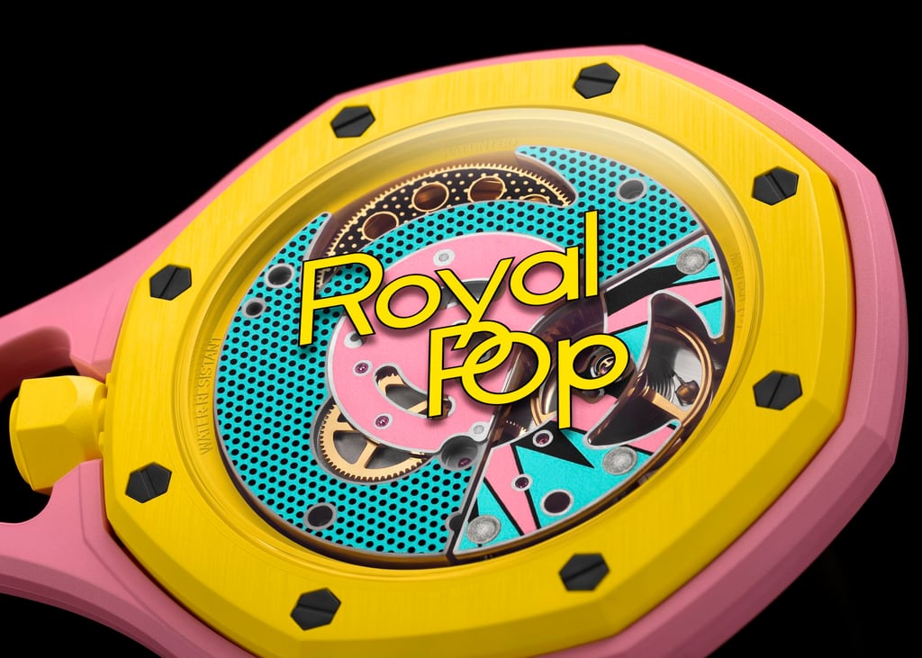 Back of Royal Pop watch in Otg Roz colourway. Photo: Handout