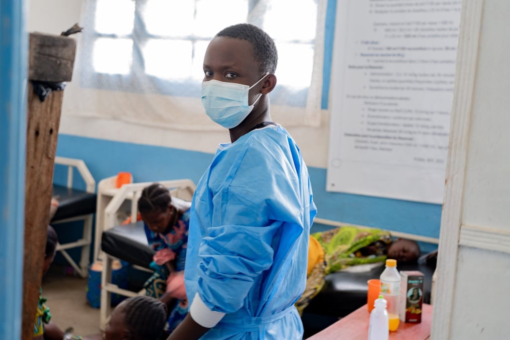 A health worker in Rwampara, eastern DR Congo. Photo: Xinhua