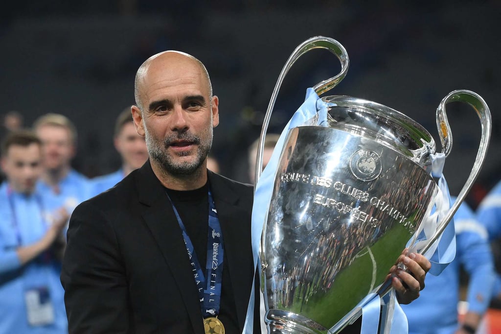 Pep Guardiola led City to their first Champions League trophy in 2023. Photo: AFP Pep Guardiola led City to their first Champions League trophy in 2023. Photo: AFP