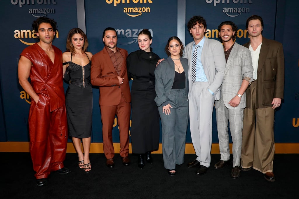 Josh Heuston, Mika Abdalla, Jalen Thomas Brooks, Ella Bright, Louisa Levy, Belmont Cameli, Antonio Cipriano and Stephen Kalyn at an Amazon network upfront on May 11, in New York. Photo: Invision/AP