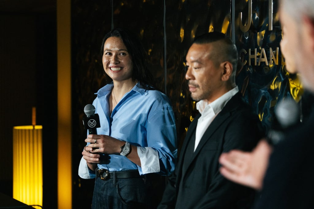 Siobhan Haughey and Juno Mak discussed their professions on stage. Photo: Handout Siobhan Haughey and Juno Mak discussed their professions on stage. Photo: Handout