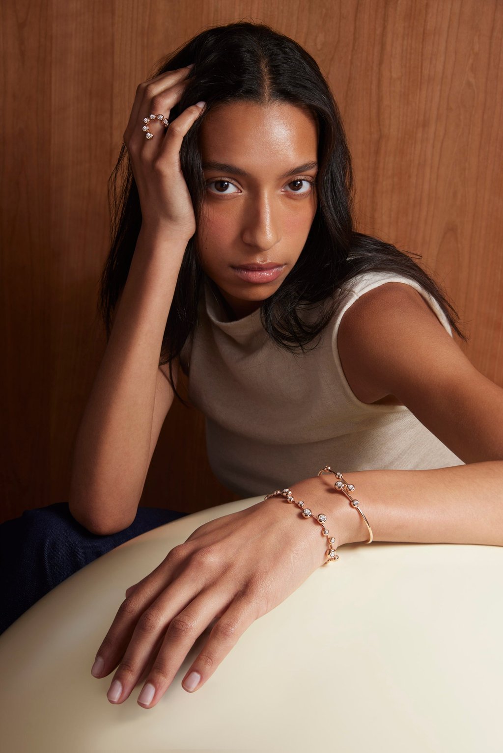 A model wears pieces from Hearts on Fire’s Dream collection. Photo: Handout A model wears pieces from Hearts on Fire’s Dream collection. Photo: Handout