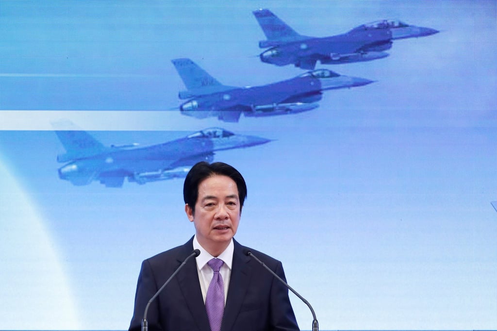 Taiwanese leader William Lai Ching-te delivers a speech in Taipei on Wednesday. Photo: AP Taiwanese leader William Lai Ching-te delivers a speech in Taipei on Wednesday. Photo: AP