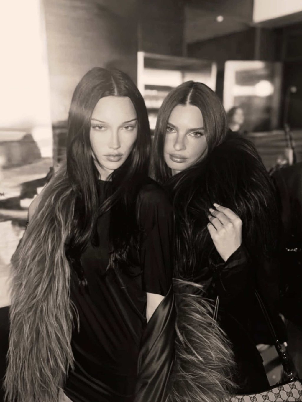 Meredith Duxbury with supermodel Emily Ratajkowski, both of whom walked the Gucci cruise 2027 show. Photo: @meredithduxbury/Instagram