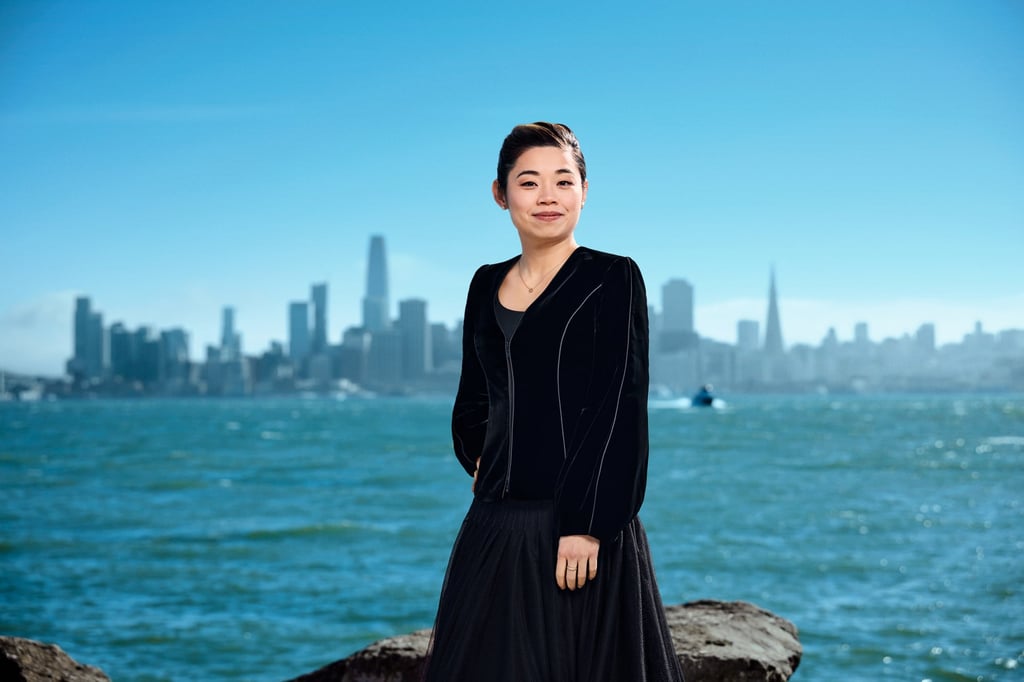 Elim Chan, who has recently conducted the BBC Proms and major orchestras in Chicago, New York and Boston, in front of the San Francisco skyline. Photo: Cody Pickens Elim Chan, who has recently conducted the BBC Proms and major orchestras in Chicago, New York and Boston, in front of the San Francisco skyline. Photo: Cody Pickens