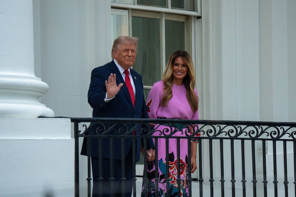 US President Donald Trump and Melania Trump, the first lady, at the White House in Washington. Photo: Zuma Press Wire / dpa