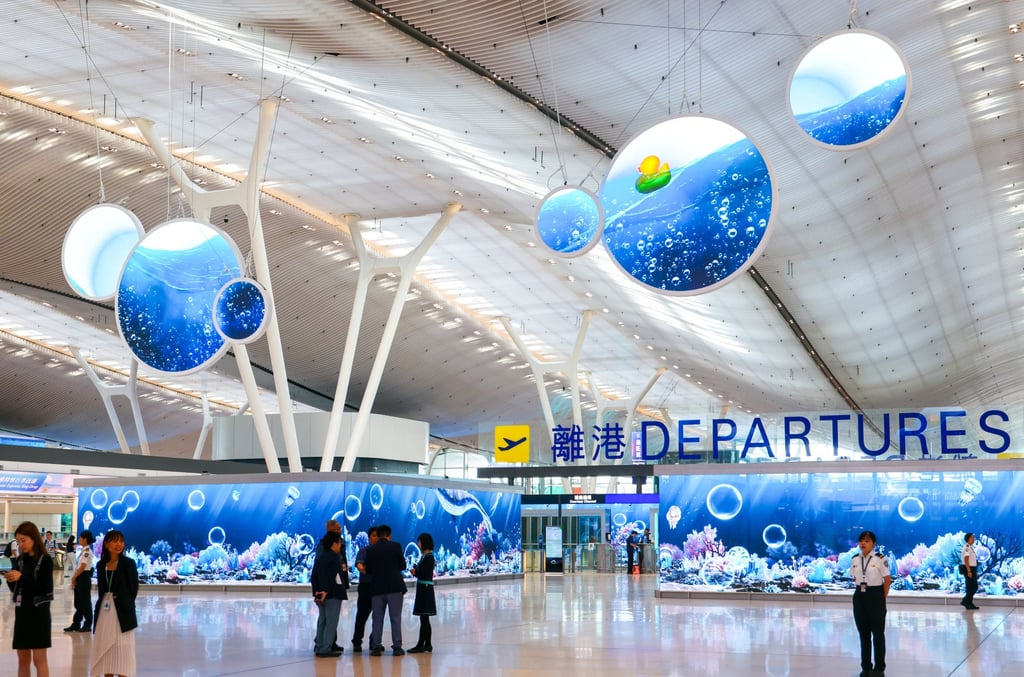 Terminal 2 was reconfigured as part of the airport’s HK$141.5 billion three-runway system upgrade. Photo: Dickson Lee