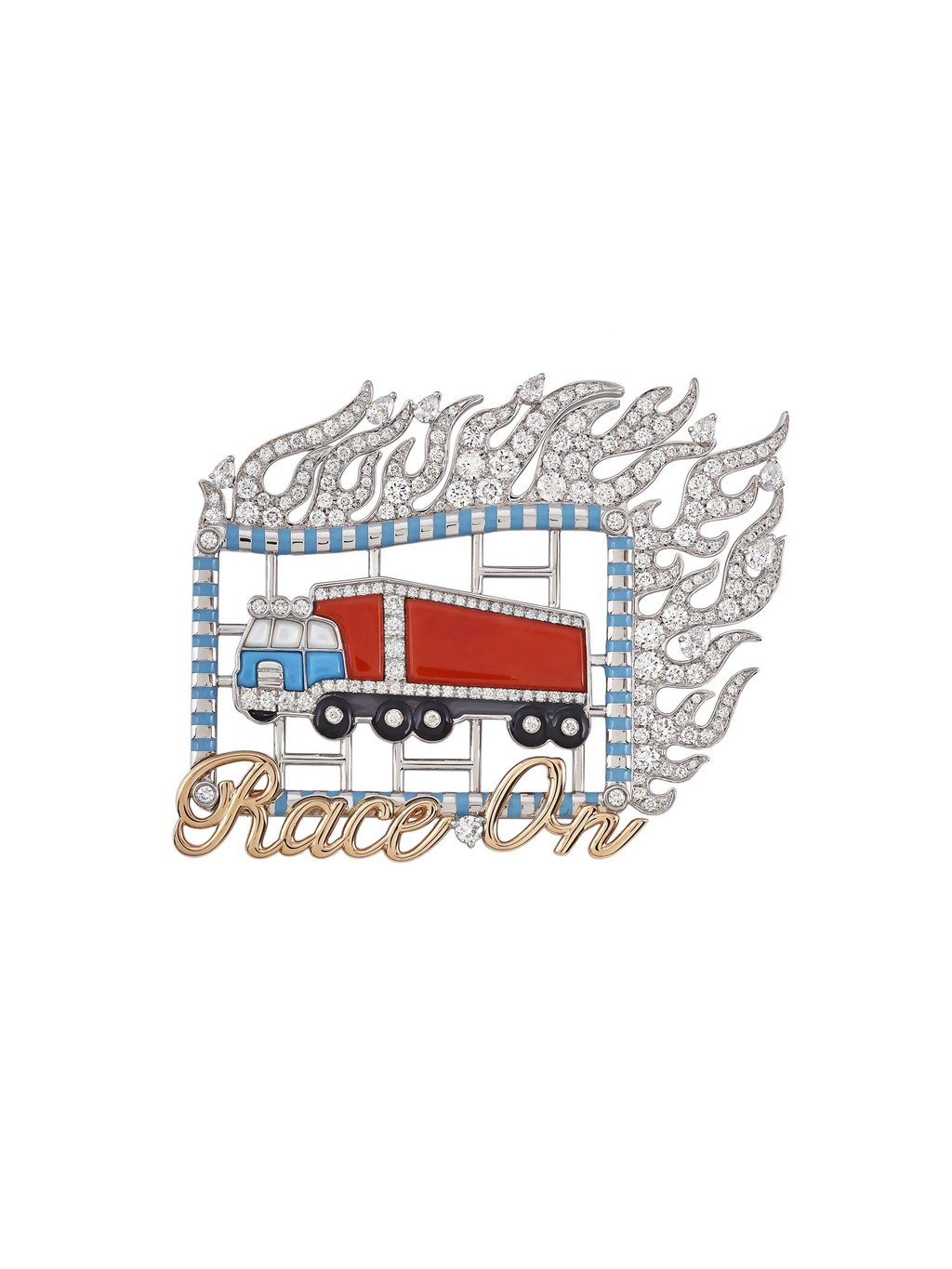 A truck-themed jewellery piece from Francesca Villa. Photo: Handout
