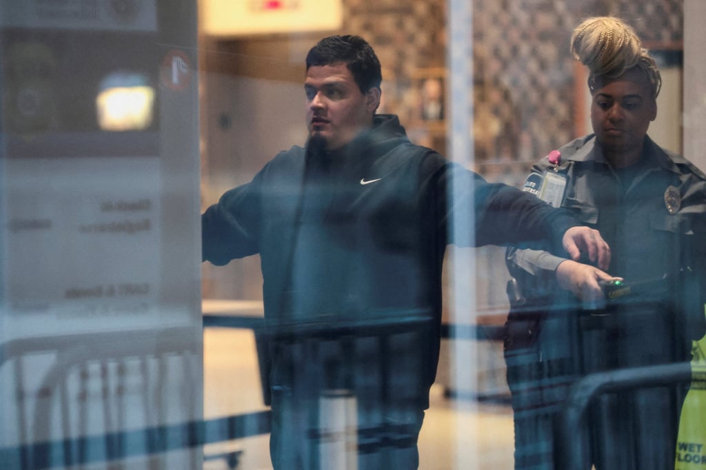 Kilmar Abrego Garcia goes through a security check at the ICE Baltimore field office in December 2025. Photo: Reuters