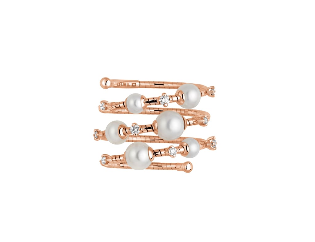 Mattia Cielo rose gold ring with pearls and diamonds. Photo: Handout Mattia Cielo rose gold ring with pearls and diamonds. Photo: Handout
