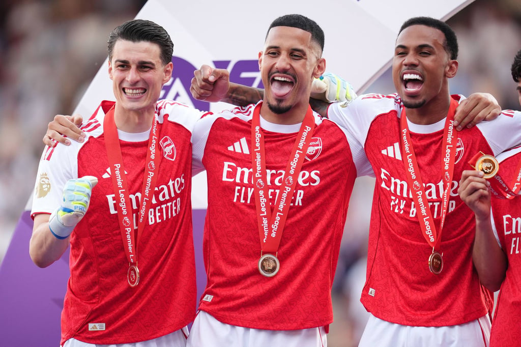 Arsenal's defense has had a good season, especially (from left to right) goalkeeper Kepa Arrizabalaga and defenders William Saliba and Gabriel. Photo: dpa Arsenal's defense has had a good season, especially (from left to right) goalkeeper Kepa Arrizabalaga and defenders William Saliba and Gabriel. Photo: dpa